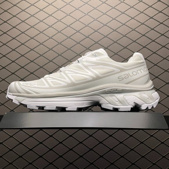 Salomon XT-6 Softground Adv Sneakers in Cream / White